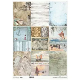 papier-ryzowy-do-decoupage-a3-morskie-elementy