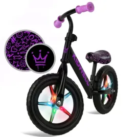 kidwell-rowerek-biegowy-rebel-led-neon-pink-swiecace-kola