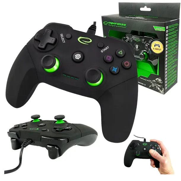 gamepad-pc-ps3-usb-vanquisher-egg110k-komunikacja-bezprzewodowa-brak