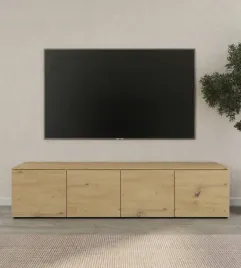 stojaca-szafka-rtv-komoda-polka-pod-telewizor-200-cm-dab-artisan-4-drzwi