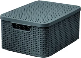 curver-koszyk-rattan-style-z-pokrywa-ciemny-szary
