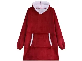 czerwony-bluzokoc-polarowy-oversize-cieply-kocobluza-z-kapturem