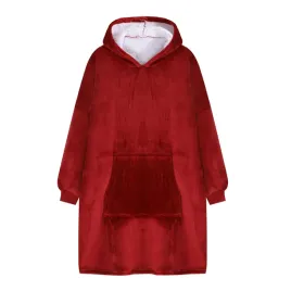 czerwony-bluzokoc-polarowy-oversize-cieply-kocobluza-z-kapturem