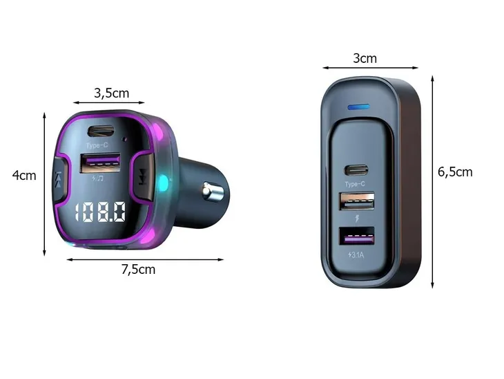 transmiter-bluetooth-samochodowy-fm-3x-usb-typ-c-adapter-ladowarka-stan-nowy-marka-rozz