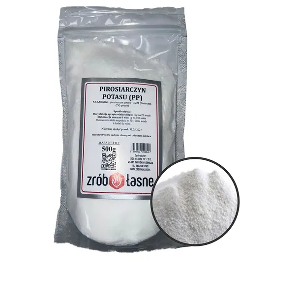 Pirosiarczyn potasu 500g stabilizacja win dezynfekcja sterylizacja