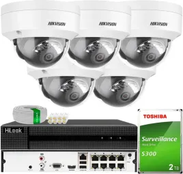 monitoring-ip-zestaw-5-kamer-4mpx-smart-hybrid-light-hikvision-poe-2tb