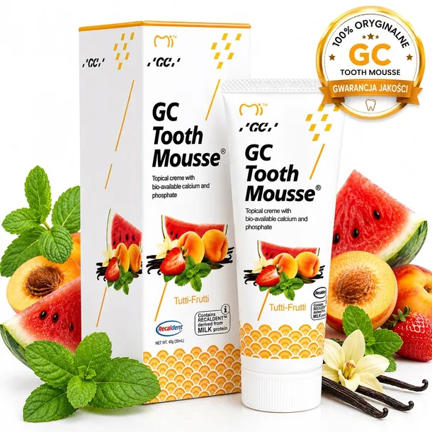 Płynne szkliwo pasta bez fluoru GC Tooth Mousse Tutti-Frutti 35 ml