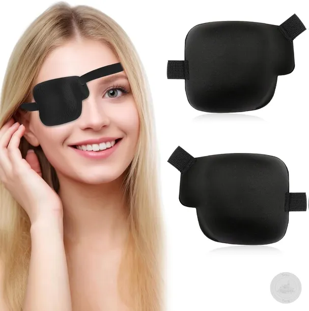 OPASKA NA OKO 3D REGULOWANA LEWE + PRAWE OKO 2 SZT CZARNA