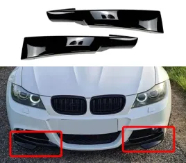 splitter-dokladka-zderzaka-bmw-e90-e91-lci-2009-2013-flapsy-czarny-polysk
