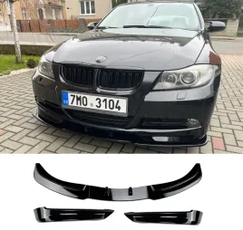bmw-e90-e91-2005-2008-dokladka-zderzaka-przedni-splitter-czarny-polysk