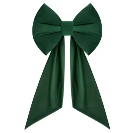 kokarda-dekoracyjna-50x90cm-na-wesele-slub-okno-auto-welur-velvet-zielona
