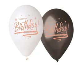 balony-urodzinowe-happy-birthday-biale-czarne-33-cm-5-szt-gemar