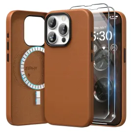 surphy-etui-magsafe-skorzane-do-iphone-15-pro-max-brazowe-2x-szklo