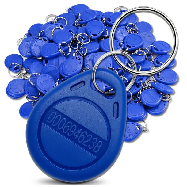 100 SZT. BRELOK BRELOCZEK RFID UNIQUE 125 kHz EM4100 NIEBIESKI ZAWIESZKA