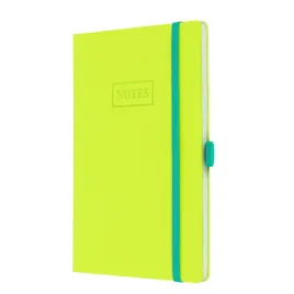 notes-a5-kratka-kropkowana-80-kartek-notesik-z-gumka-do-notatek-neon-zielen