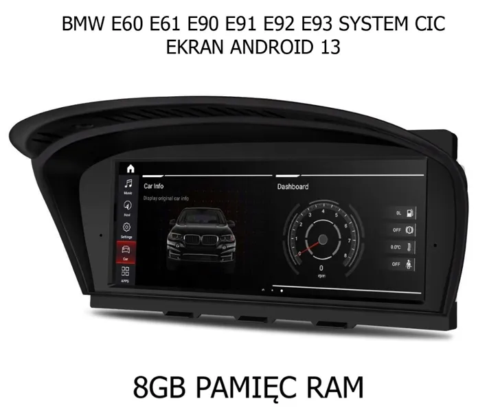 ekran-android13-nawigacja-8gb-ram-do-bmw-e60-e61-e90-e91-e92-e93-system-cic-stan-nowy