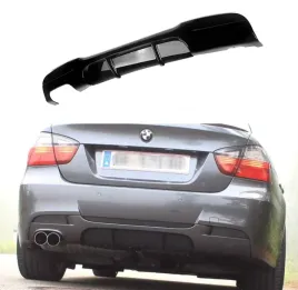 bmw-e90-e91-m-pakiet-2005-2012-czarny-polysk-dyfuzor-tylnego-zderzaka