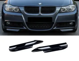bmw-e90-e91-pre-lci-05-08-flapsy-czarny-polysk-splitter-dokladka-zderzaka