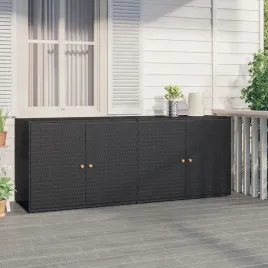 vidaxl-szafka-ogrodowa-czarna-198x555x80-cm-polirattan