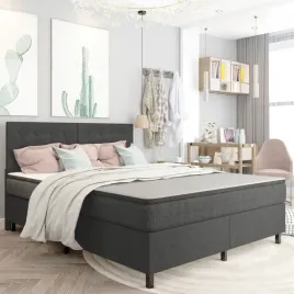 vidaxl-lozko-z-materacem-sprezynowym-ciemnoszare-tkanina-180x200-cm