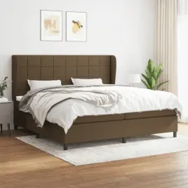 vidaxl-lozko-kontynentalne-z-materacem-brazowe-tkanina-200x200-cm