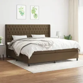 vidaxl-lozko-kontynentalne-z-materacem-brazowe-tkanina-200x200-cm