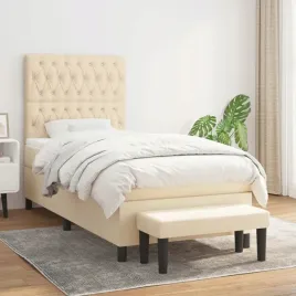 vidaxl-lozko-kontynentalne-z-materacem-kremowe-tkanina-90x200-cm