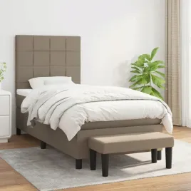 vidaxl-lozko-kontynentalne-z-materacem-taupe-tkanina-100x200-cm