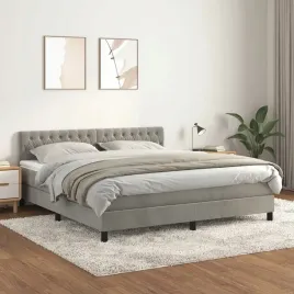 vidaxl-lozko-kontynentalne-z-materacem-jasnoszare-180x200cm-aksamit