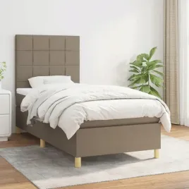vidaxl-lozko-kontynentalne-z-materacem-taupe-tkanina-90x200-cm