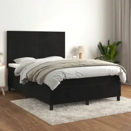 vidaxl-lozko-kontynentalne-z-materacem-czarne-140x200-cm-aksamit
