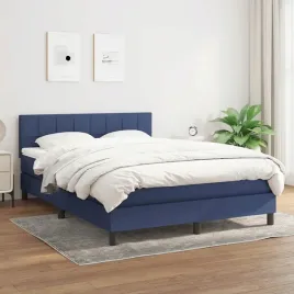 vidaxl-lozko-kontynentalne-z-materacem-niebieskie-tkanina-140x200-cm