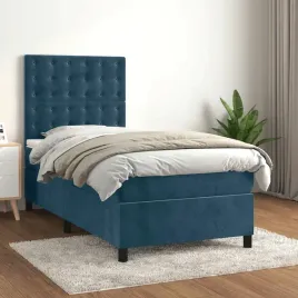 vidaxl-lozko-kontynentalne-z-materacem-niebieskie-aksamit-90x190-cm