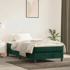 vidaxl-lozko-kontynentalne-z-materacem-ciemnozielone-120x200-cm