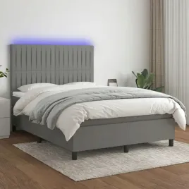vidaxl-lozko-kontynentalne-z-materacem-ciemnoszara-tkanina-140x190cm