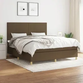 vidaxl-lozko-kontynentalne-z-materacem-brazowe-tkanina-160x200-cm