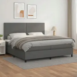 vidaxl-lozko-kontynentalne-z-materacem-szare-ekoskora-200x200-cm