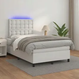 vidaxl-lozko-kontynentalne-z-materacem-i-led-biala-ekoskora-120x200cm