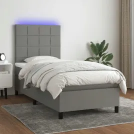 vidaxl-lozko-kontynentalne-z-materacem-ciemnoszara-tkanina-90x190-cm