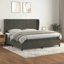 vidaxl-lozko-kontynentalne-z-materacem-ciemnoszary-aksamit-200x200cm