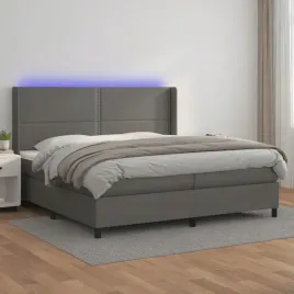 vidaxl-lozko-kontynentalne-z-materacem-i-led-szara-ekoskora-200x200cm