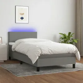 vidaxl-lozko-kontynentalne-z-materacem-ciemnoszara-tkanina-90x190-cm