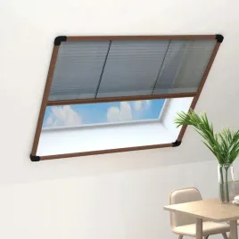 vidaxl-plisowana-moskitiera-okienna-aluminium-brazowa-120x120-cm