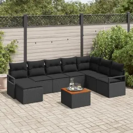vidaxl-zestaw-sof-na-ogrod-z-poduszka-9-pcs-czarny-polirattan