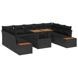 vidaxl-zestaw-do-jadalni-w-ogrodzie-z-poduszka-10-pcs-czarny-i-brazowy
