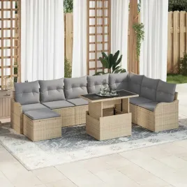 vidaxl-zestaw-sof-na-ogrod-z-poduszka-9-pcs-bezowy-polirattan