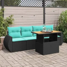 vidaxl-5-cz-zestaw-wypoczynkowy-do-ogrodu-poduszki-czarny-rattan-pe