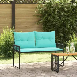 vidaxl-lawka-ogrodowa-z-poduszka-czarny-i-turkusowy-118-x-55-x-82-cm