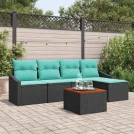 vidaxl-zestaw-sof-na-ogrod-z-poduszka-6-pcs-czarny-polirattan