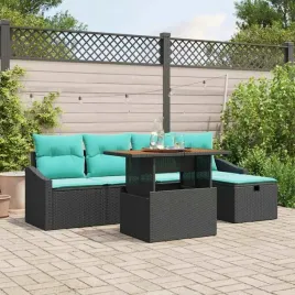 vidaxl-zestaw-sof-na-ogrod-z-poduszka-6-pcs-czarny-polirattan